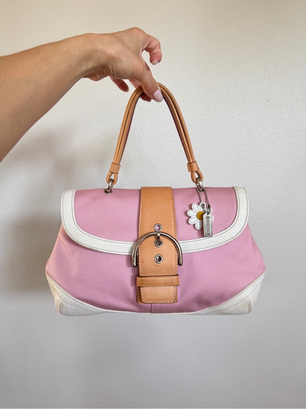 Y2K vintage Coach Pink Daisy Soho purse